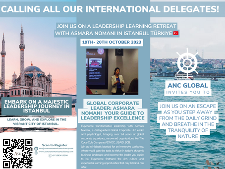 Leadership Workshop in Turkey with Asmara Nomani: A Unique Cruise Experience on October 19th-20th