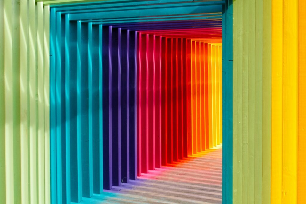 marketing burnout shown with bright colours