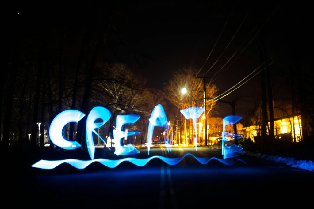AI killing creativity shown by a sign that says Create